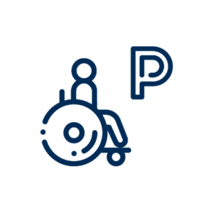 Piktogram oznaczający miejsca parkingowe dla osób z niepełnosprawnościami